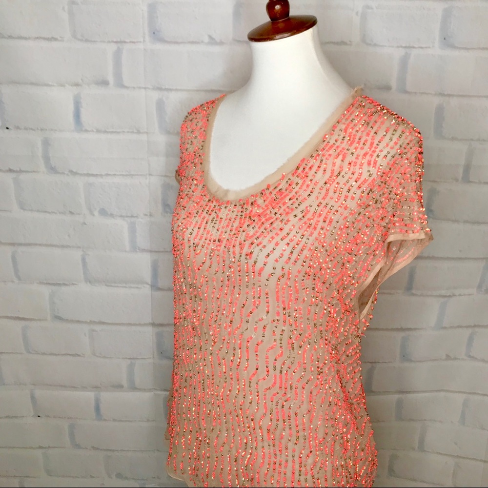 P A R K E R : ”Rae” Beaded Silk Top - Picture 7 of 8